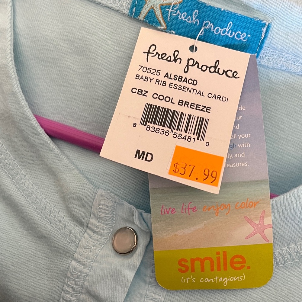 Fresh Produce Sky Blue Cardigan - Picture 2 of 2